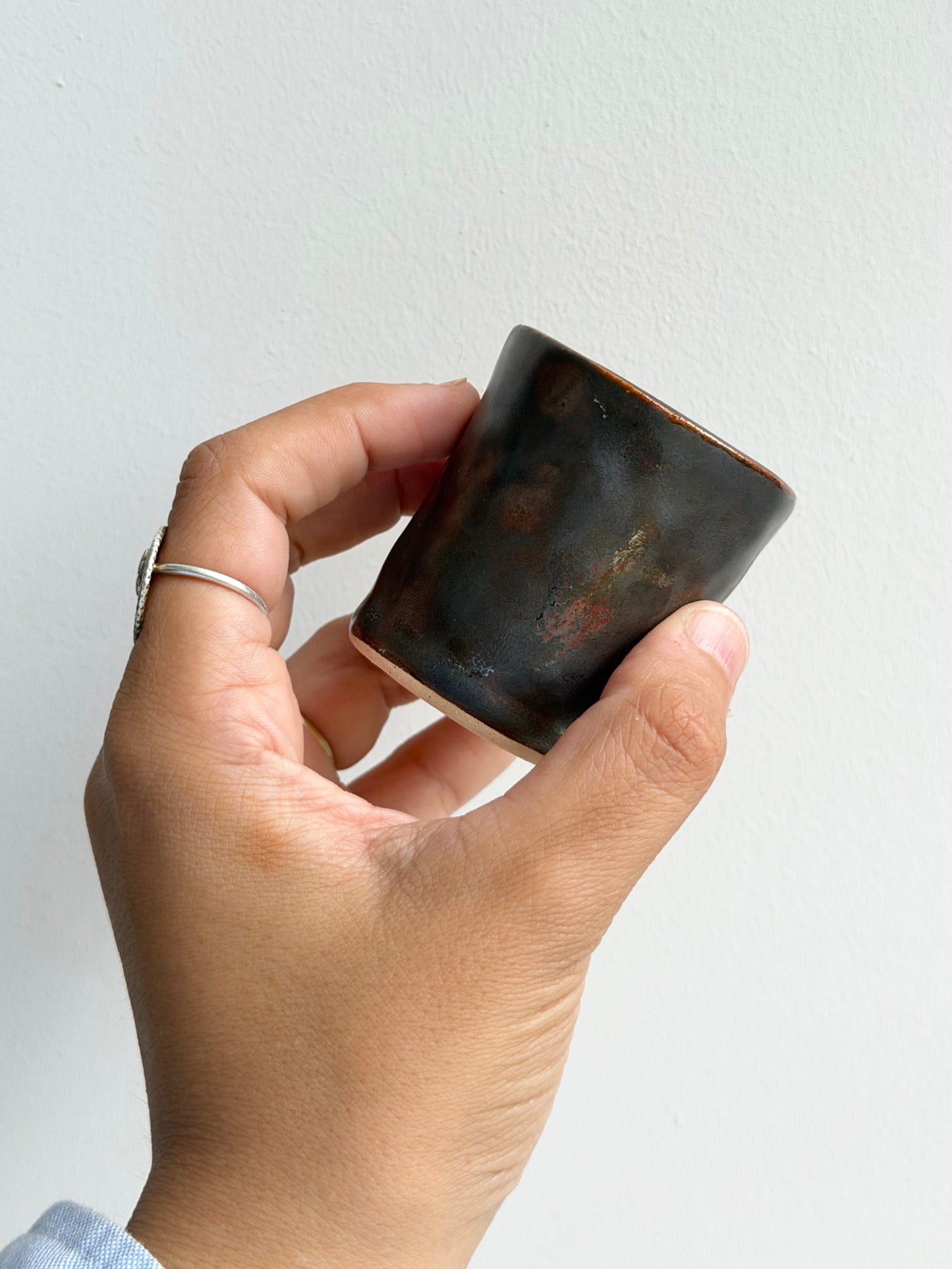 Espresso cup glaze test (Japanese word for love) 3