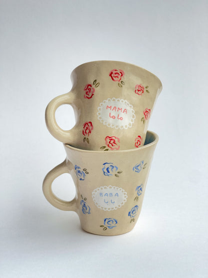 EMBRACE: Mama / ماما and Baba / بابا  mug set