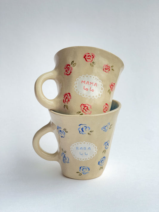 EMBRACE: Mama / ماما and Baba / بابا  mug set