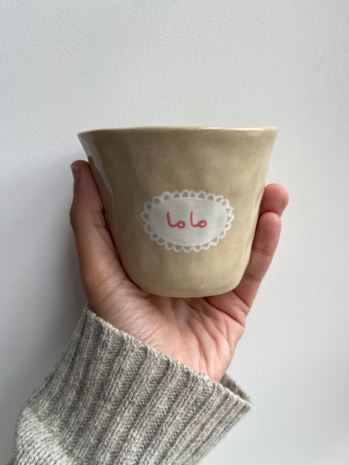 Mama and baba ceramic tumbler set