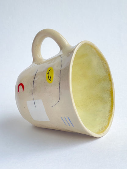 EMBRACE: Love / حب mug and plate set (yellow/blue)