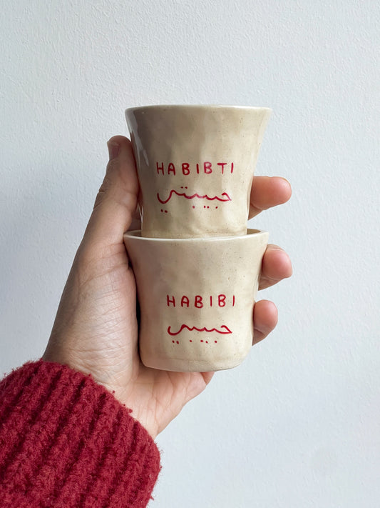 Dual Habibi and Habibti cup set