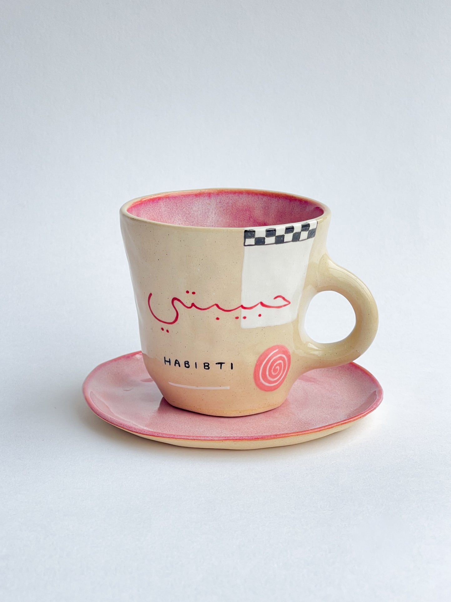EMBRACE: Habibti / حبيبتي mug and plate set