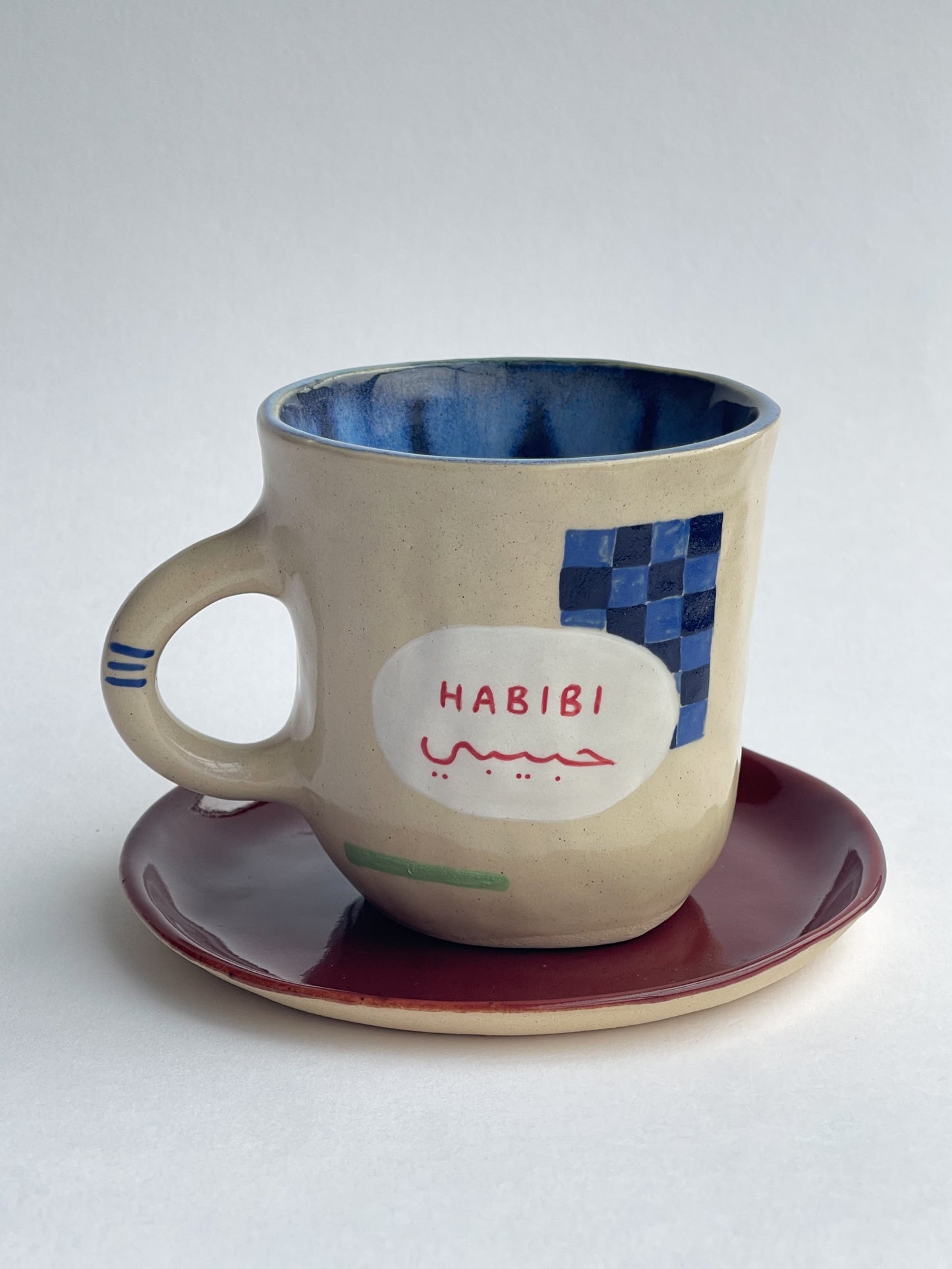 EMBRACE: Habibi / حبيبي mug and plate set