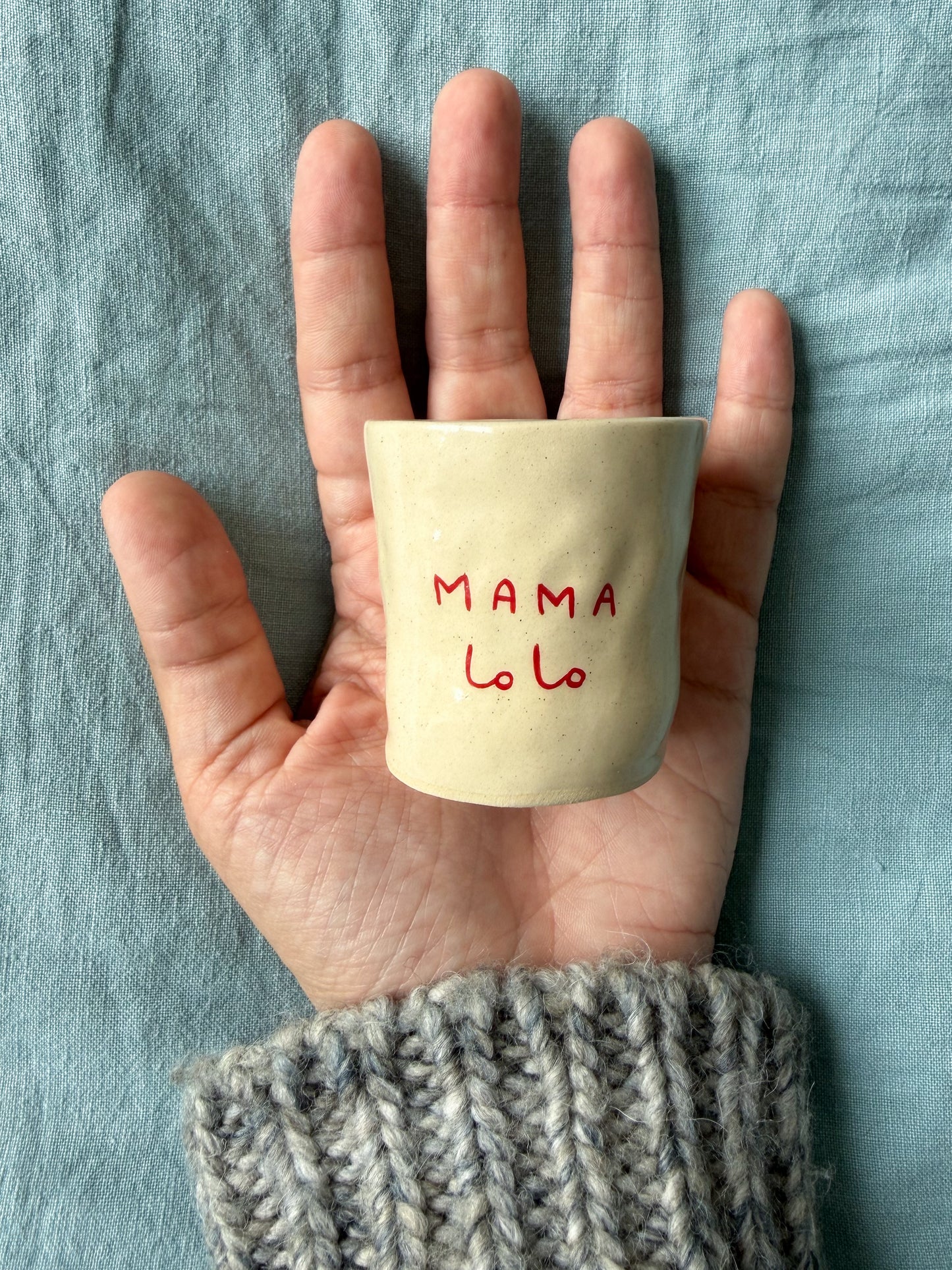 Dual Mama and Baba espresso cup set