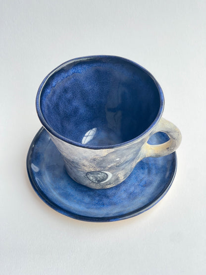 EMBRACE: Moon / قمر mug and plate set