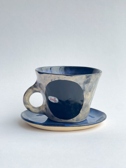 EMBRACE: Moon / قمر mug and plate set