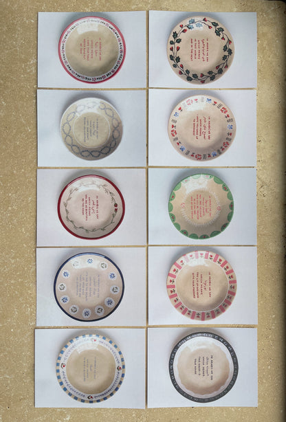 in Arabic we say plates / set of 10 postcards