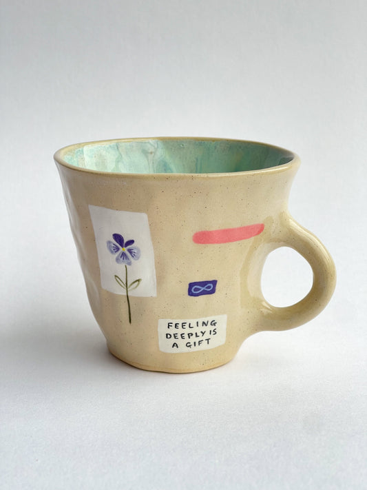 EMBRACE: Feeling deeply is a gift mug