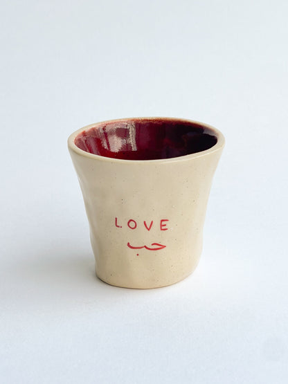 Special edition: Bilingual espresso cup - Love | حب