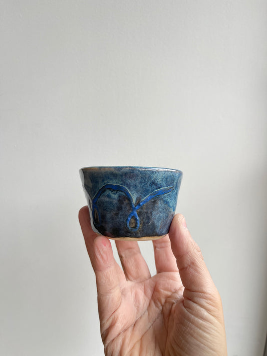 Glaze test mini tumbler - Royal Blue