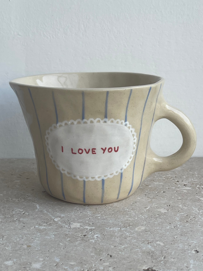 I love you stripe mug