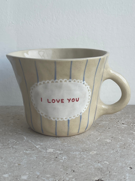 I love you stripe mug