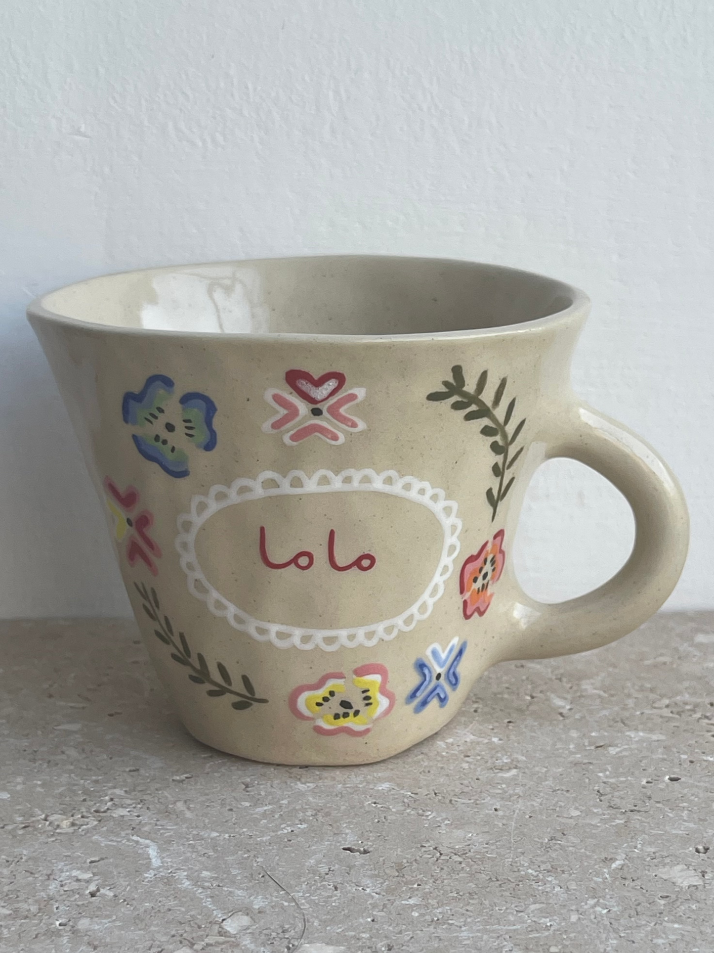 Mama / ماما floral mug
