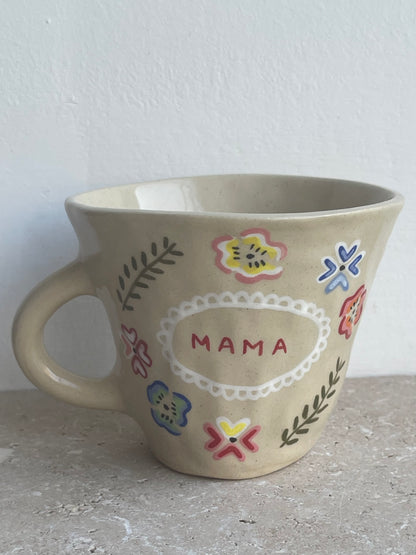 Mama / ماما floral mug