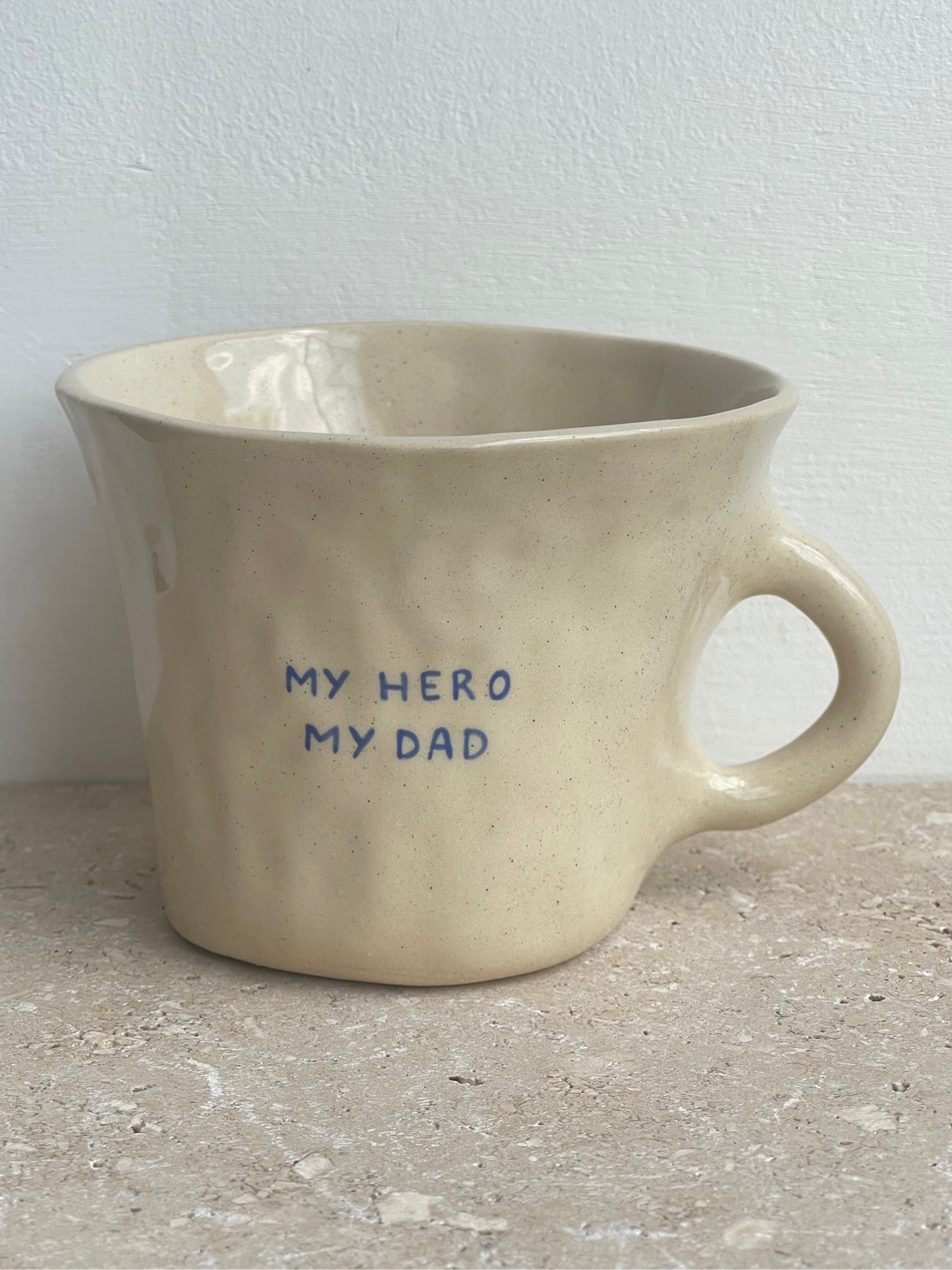 my hero, my dad (blue) mug