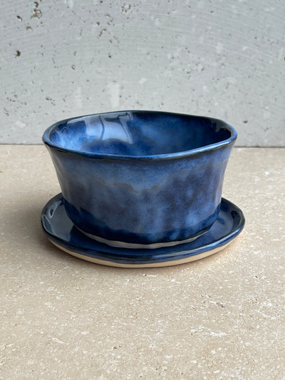 Earth's Rhythms | Bowl & Plate Set in Electric Blue